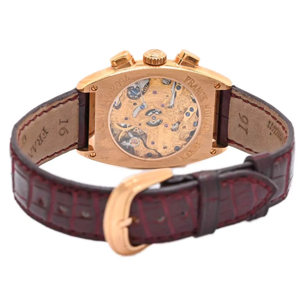 Franck Muller Ladies Rose Gold 33mm Silver Chronograph Dial Reference#: 7502CCHV