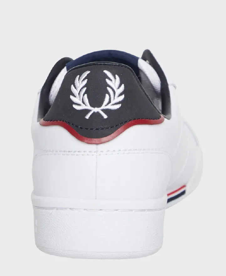 Fred Perry B6311 B722 Leather Trainers 567 White/Navy