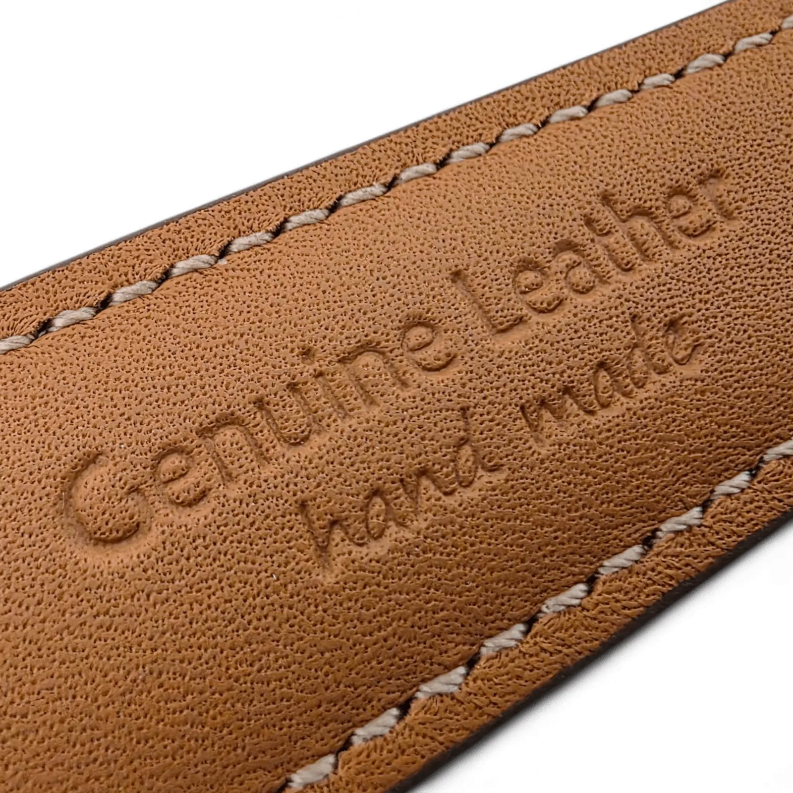 Genuine Full Grain Leather Tuscan Padded Watch Strap 20mm 22mm Dark Brown
