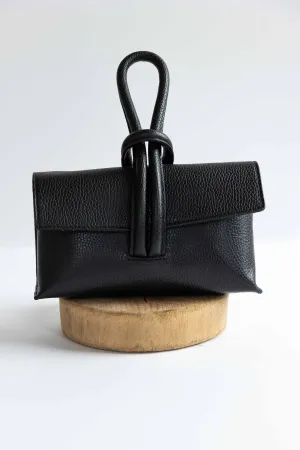 [GERMAN FUENTES] WRISTLET LEATHER BAG-BLACK