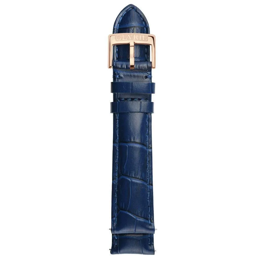 Gevril 20mm Alligator Pattern Leather Strap
