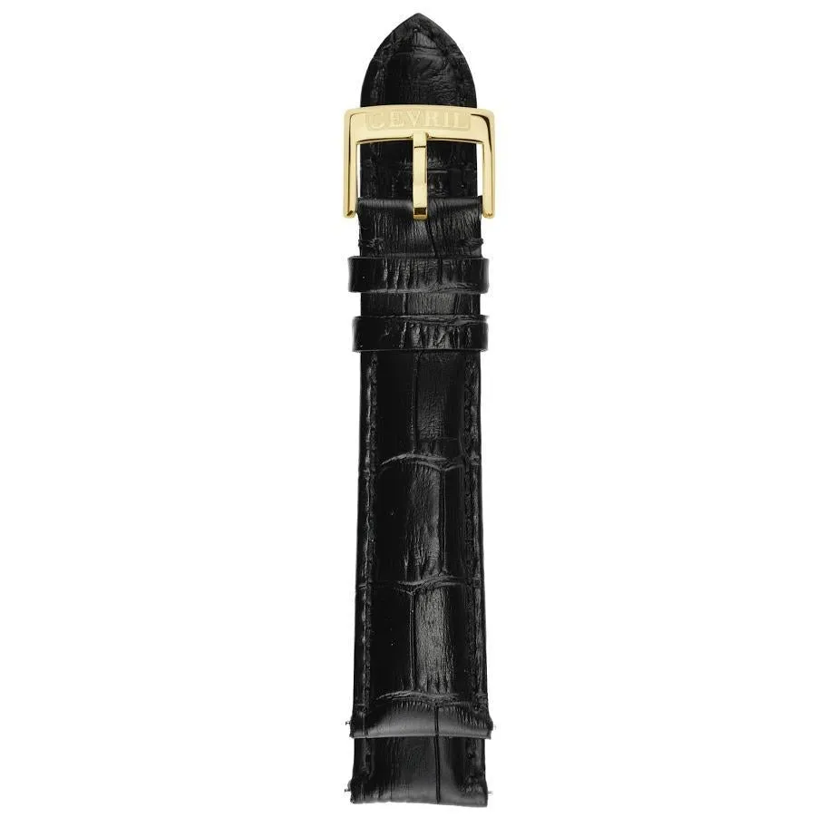 Gevril 20mm Alligator Pattern Leather Strap
