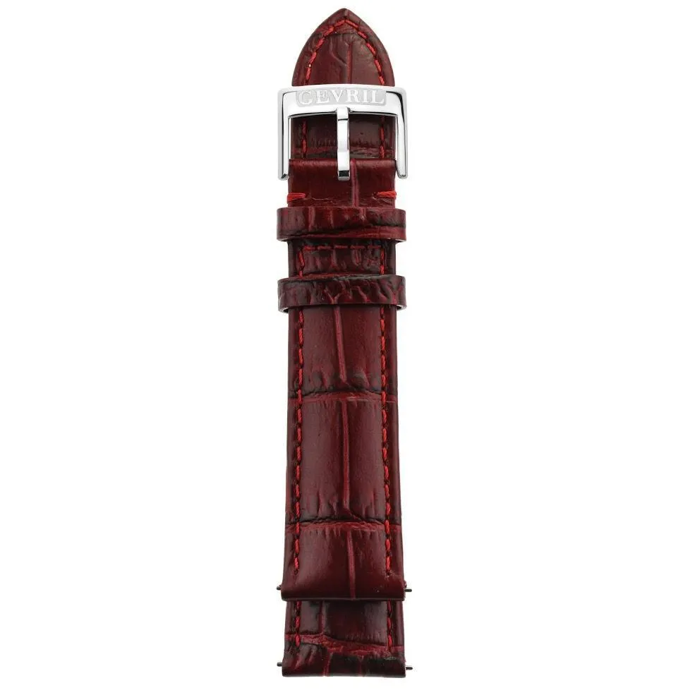 Gevril 20mm Alligator Pattern Leather Strap