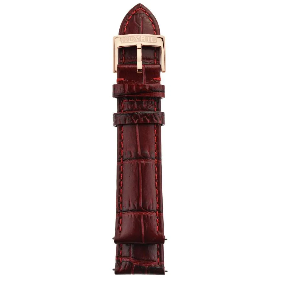 Gevril 20mm Alligator Pattern Leather Strap