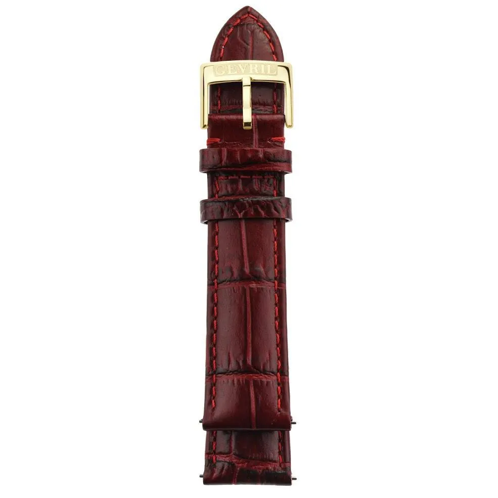 Gevril 20mm Alligator Pattern Leather Strap