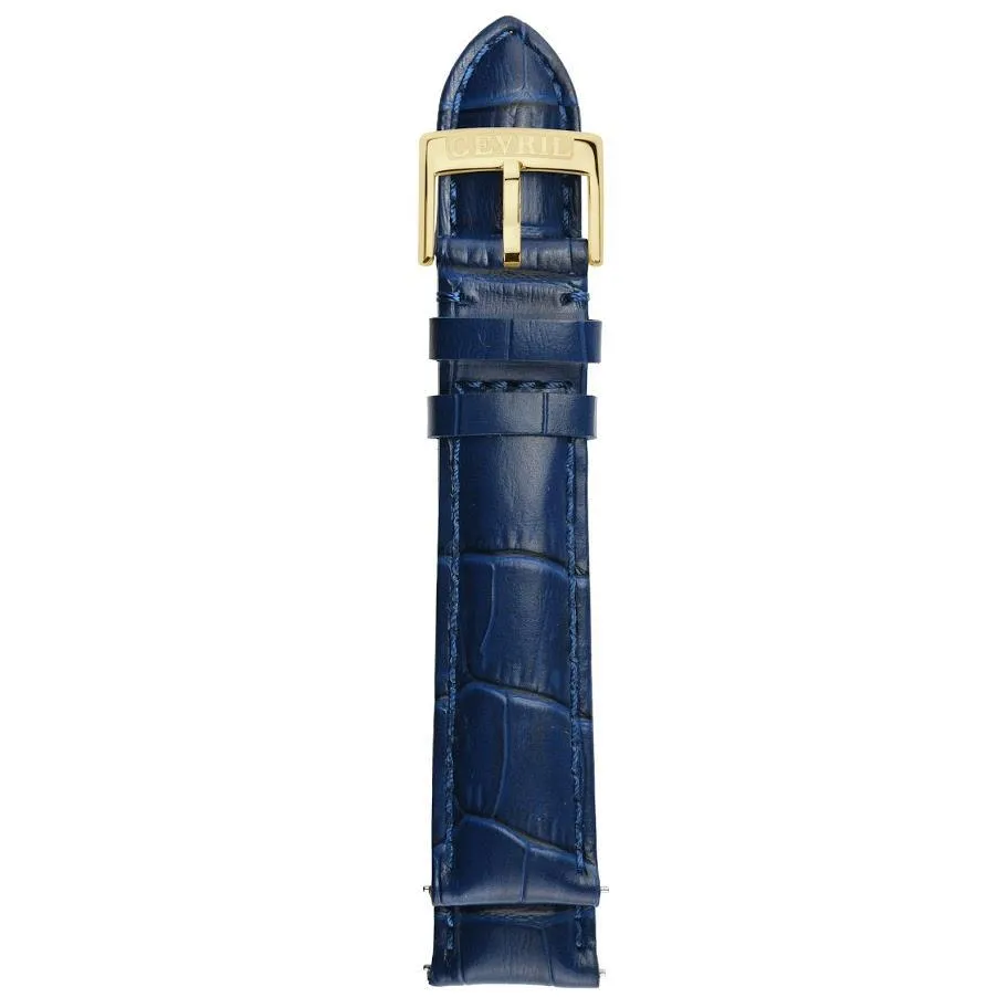 Gevril 20mm Alligator Pattern Leather Strap