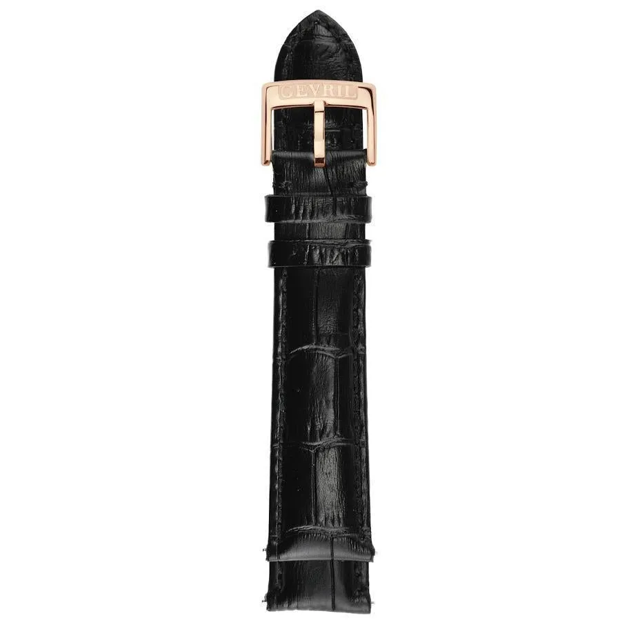 Gevril 20mm Alligator Pattern Leather Strap