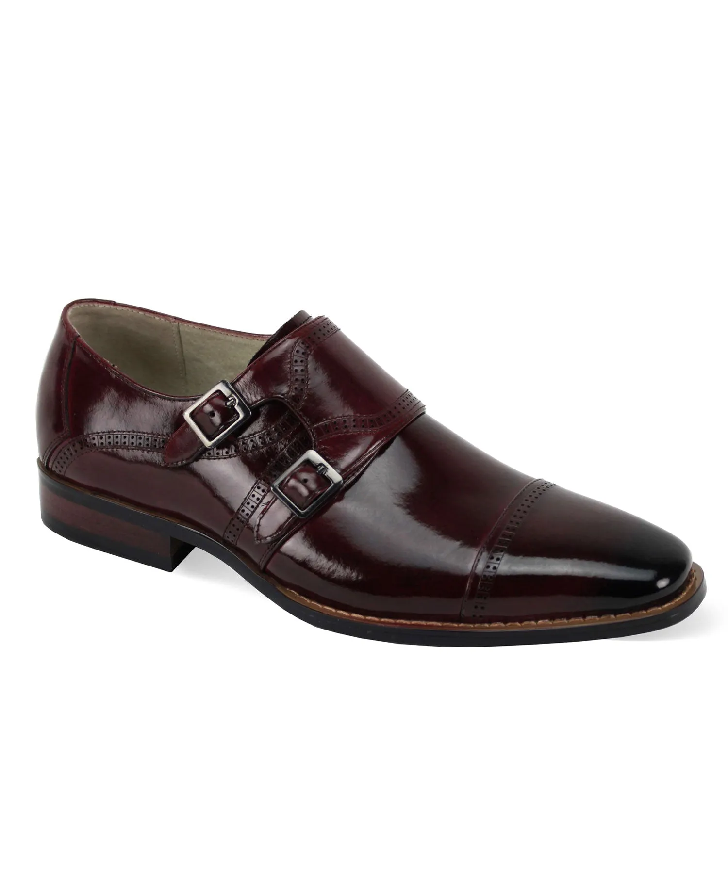 Giovanni Noel Monk Strap Dress Shoe - Burgundy