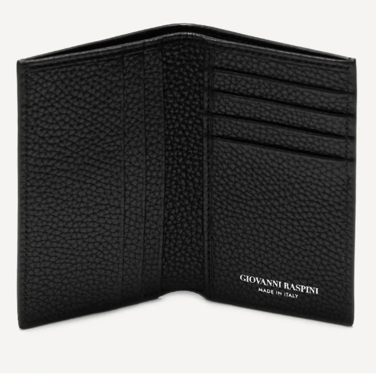 Giovanni Raspini vertical wallet awkward leather silver 925 l0014