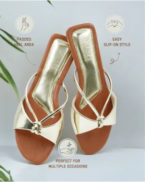 Gold Carolina Flats