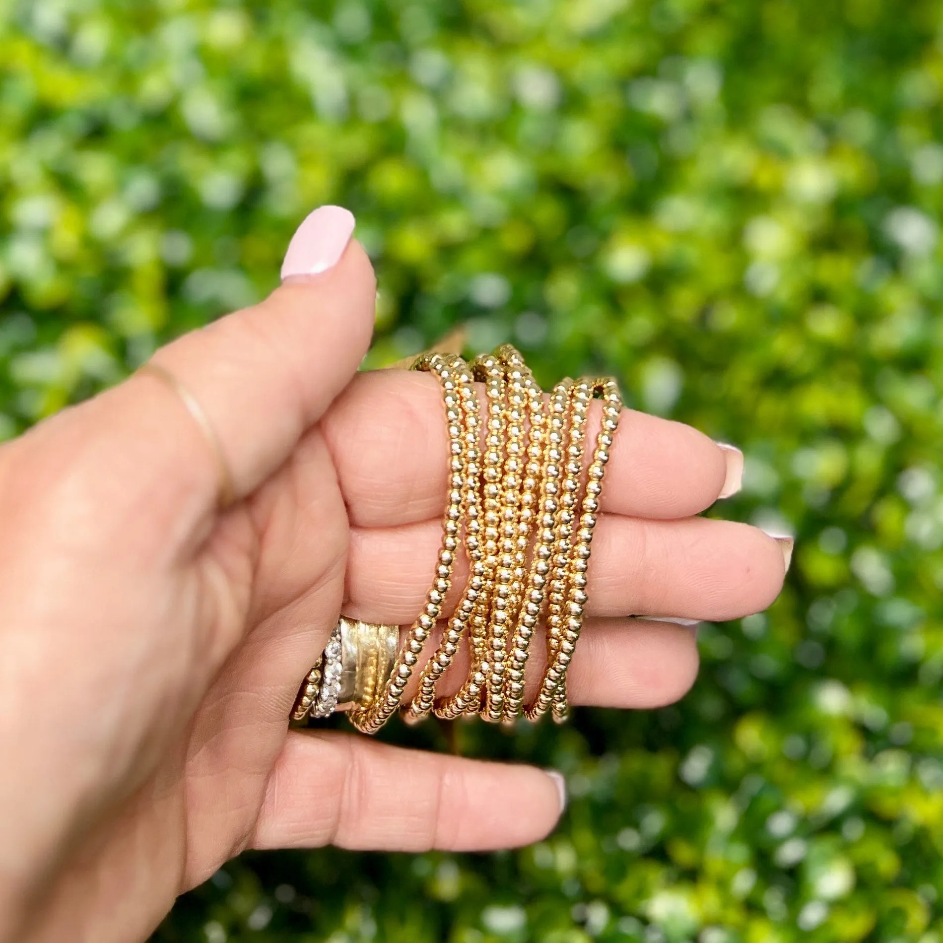 Goldtone 3mm Stretch Bracelet