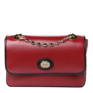Gucci GG Motif Marina Shoulder Bag in Red