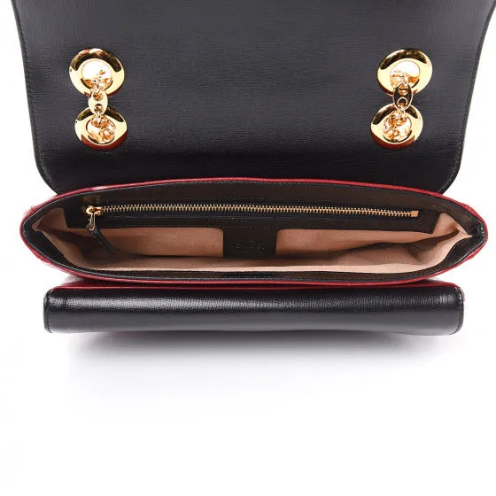 Gucci GG Motif Marina Shoulder Bag in Red