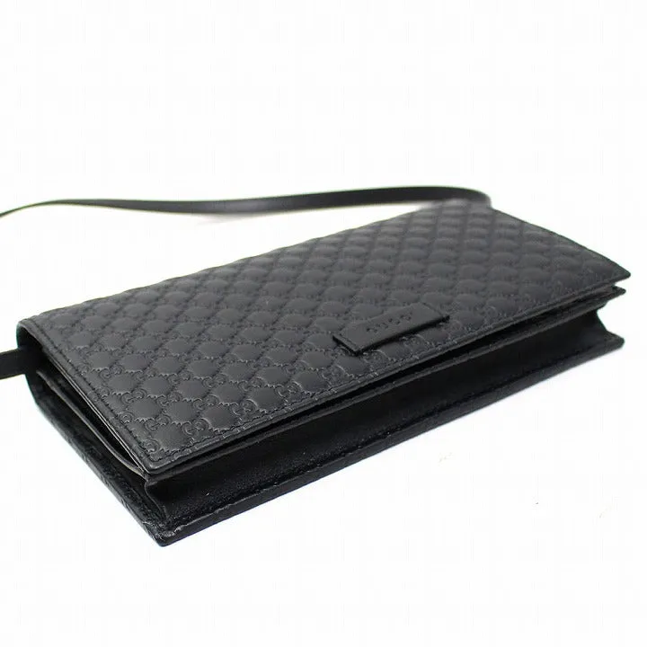 Gucci Microguccissima Leather Shoulder Bag in Black
