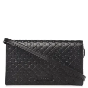 Gucci Microguccissima Leather Shoulder Bag in Black