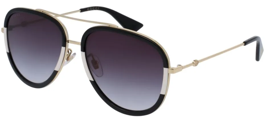 Gucci Sunglasses GG0062S 006 Gold Grey Gradient Acetate Metal Japan Made