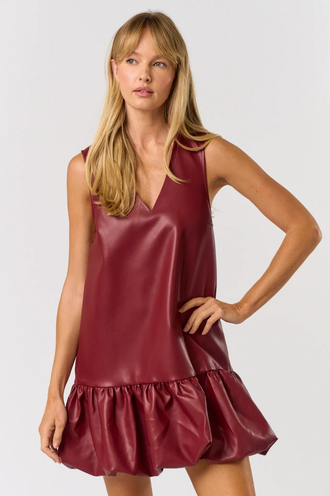 Halsey Bubble Leather Dress - Two Colors