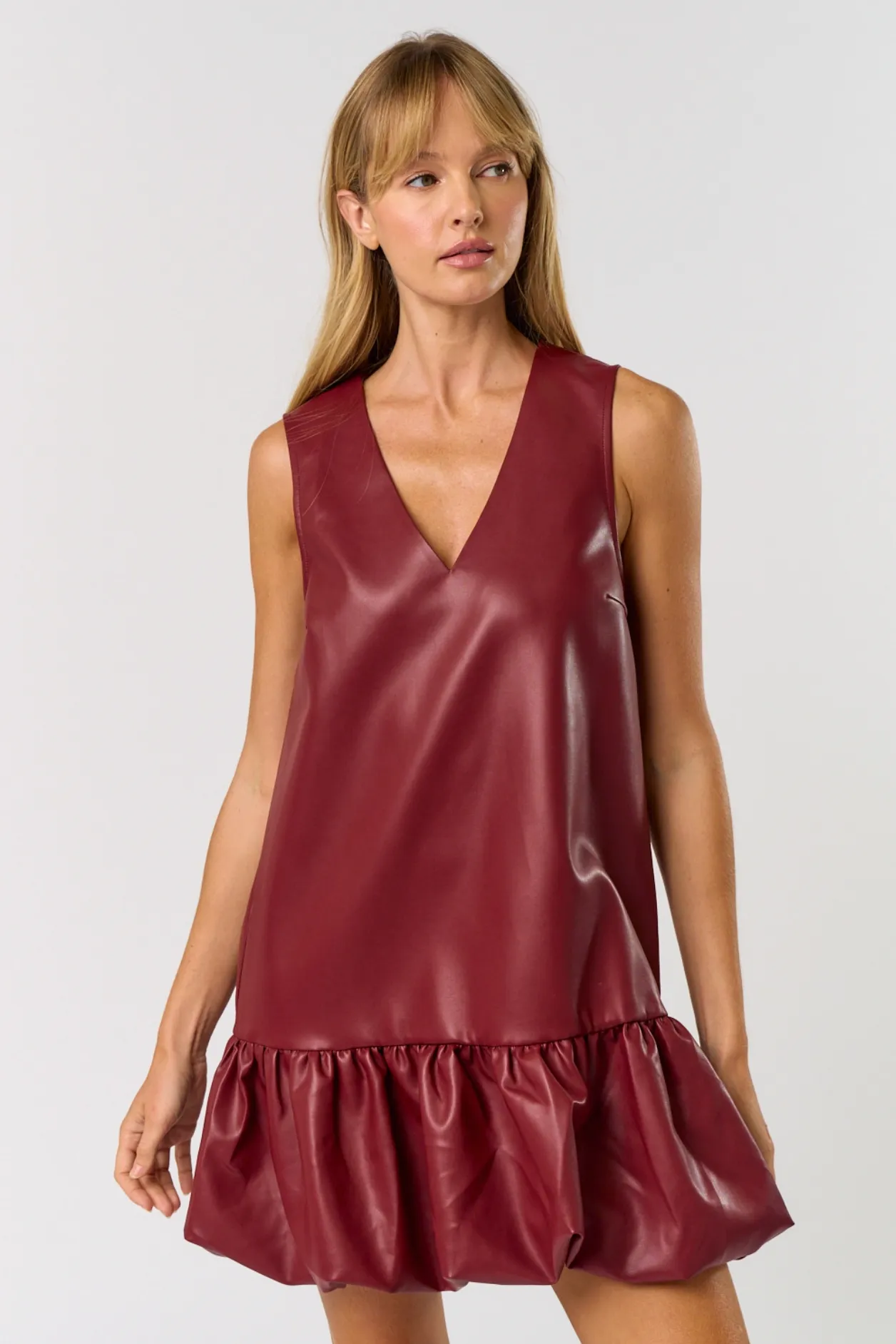 Halsey Bubble Leather Dress - Two Colors