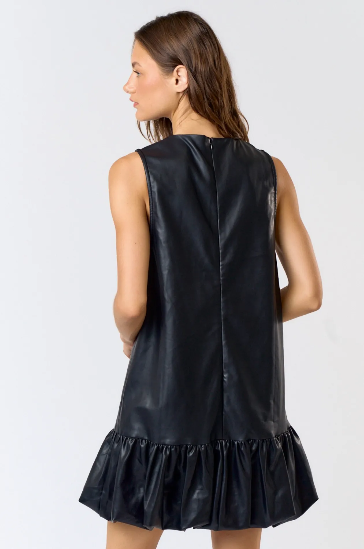 Halsey Bubble Leather Dress - Two Colors