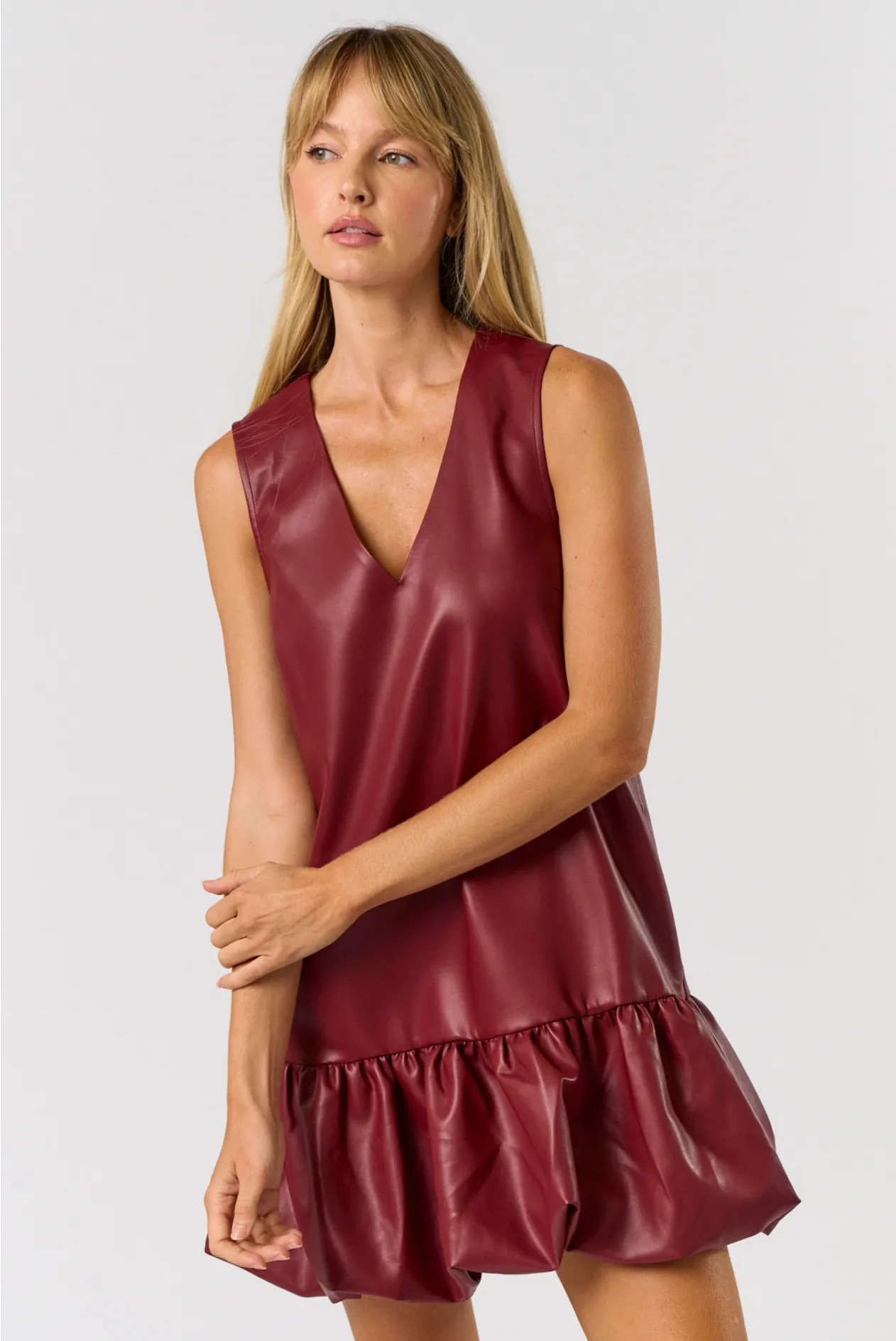 Halsey Bubble Leather Dress - Two Colors