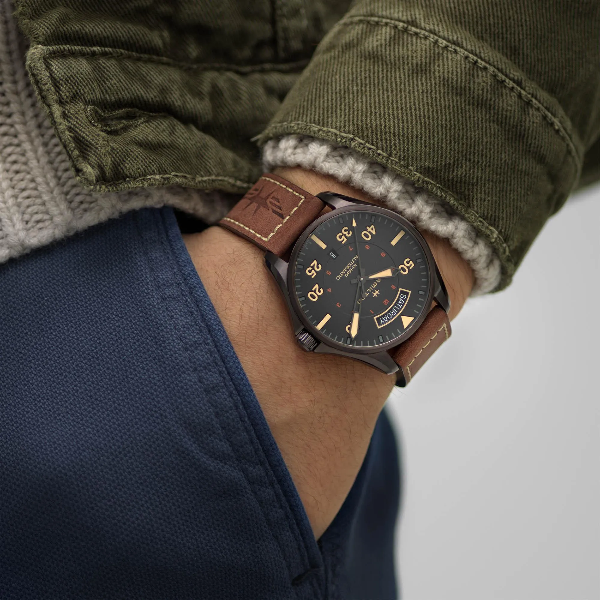 Hamilton Khaki Aviation Day Date Automatic Men's Watch H64605531