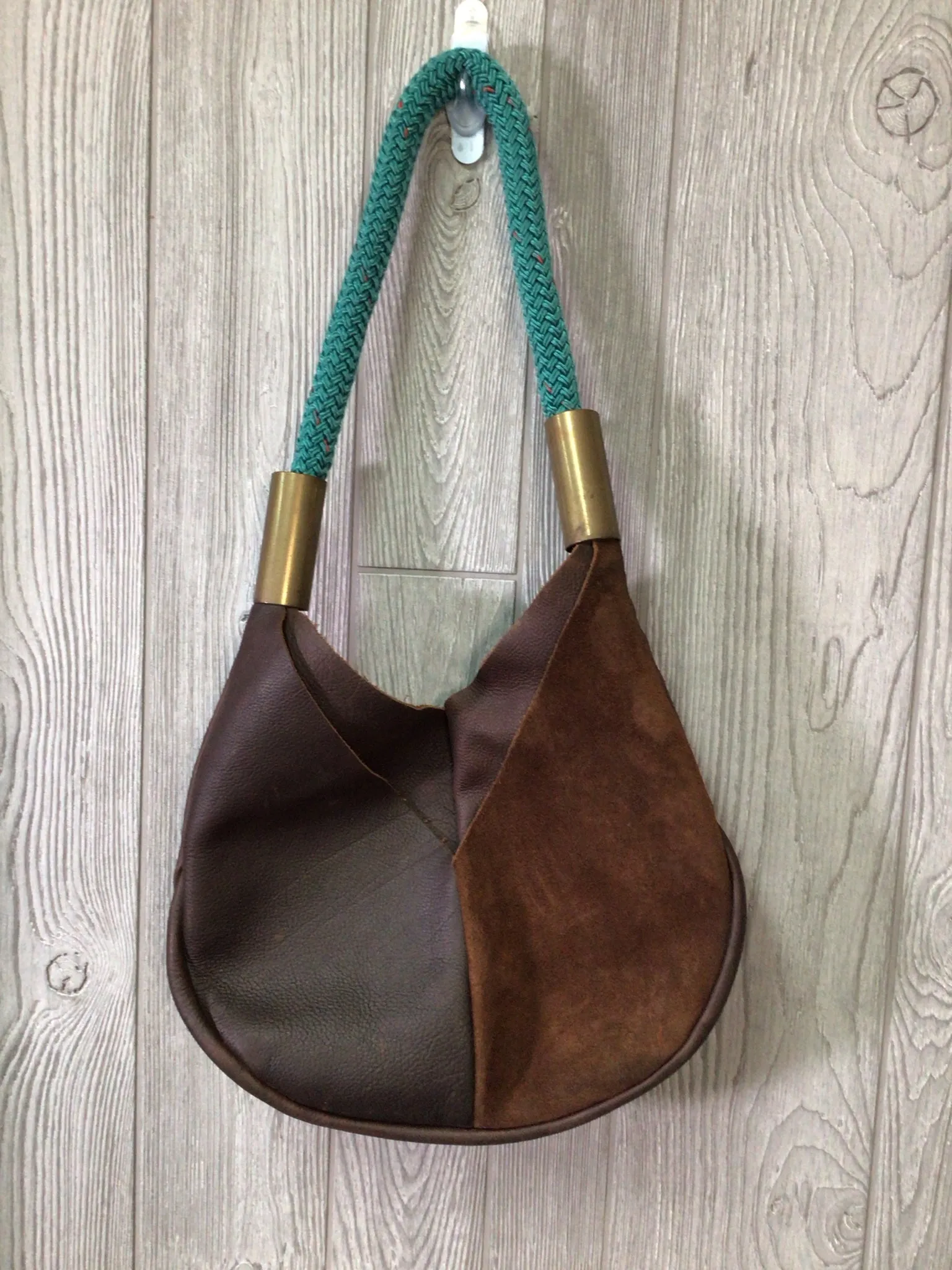 Handmade Brown Shoulder Leather Purse