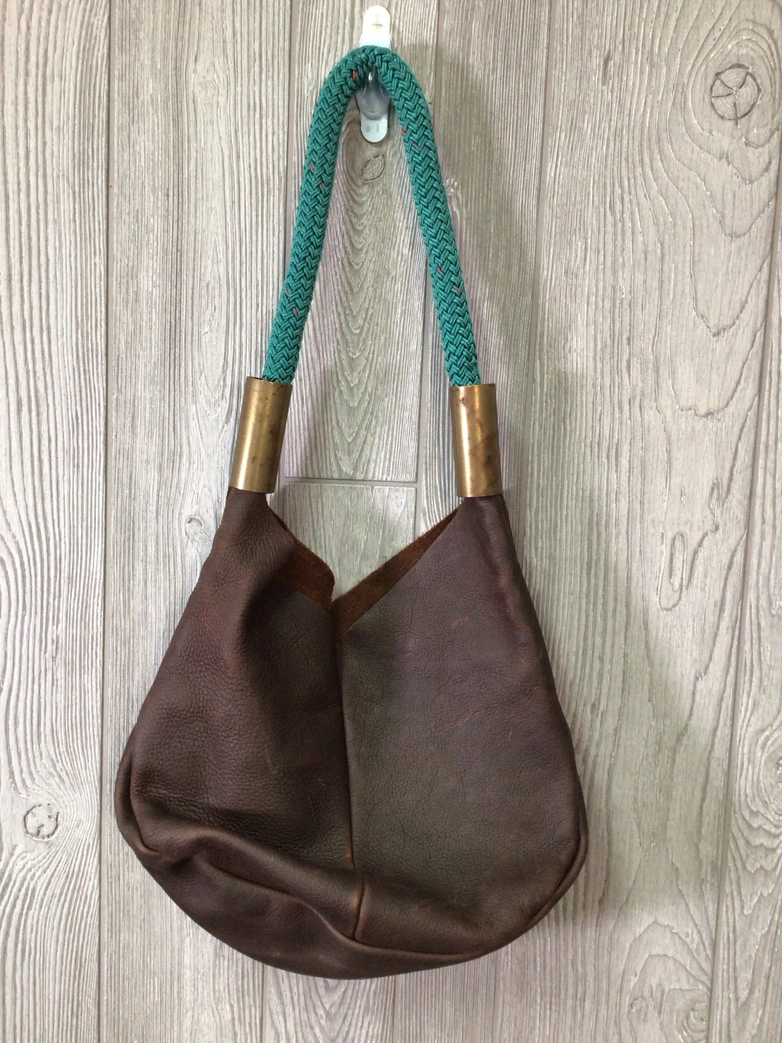 Handmade Brown Shoulder Leather Purse