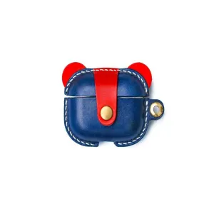 Handmade Green Leather AirPods 1&2 Case with Wristlet Strap Custom Leather AirPods 1&2 Case Airpod Case Cover