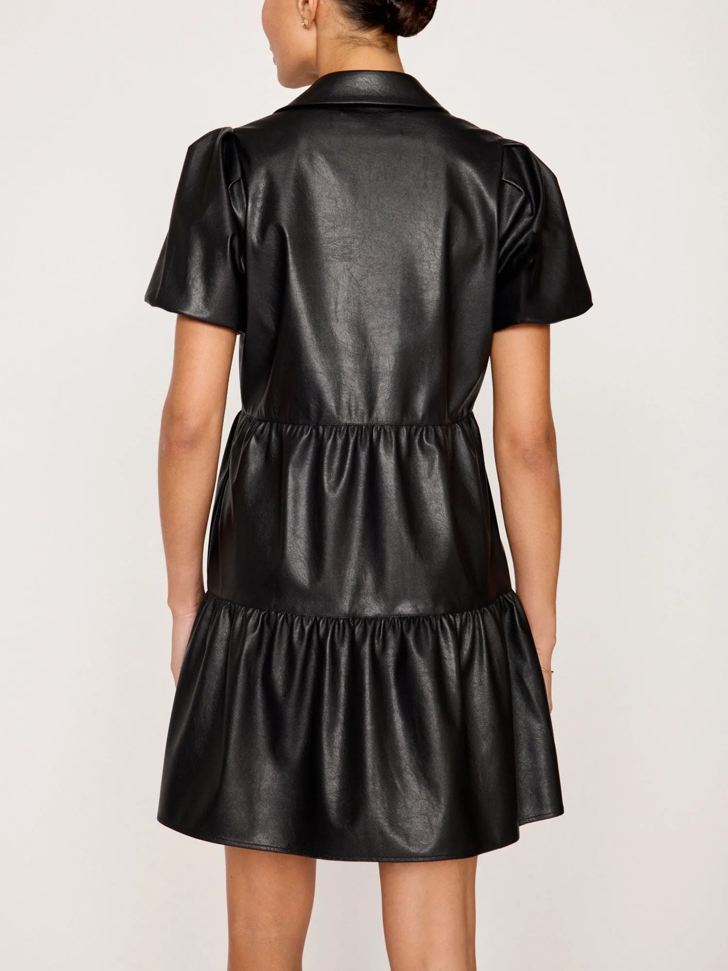 Havana Vegan Leather Mini Dress