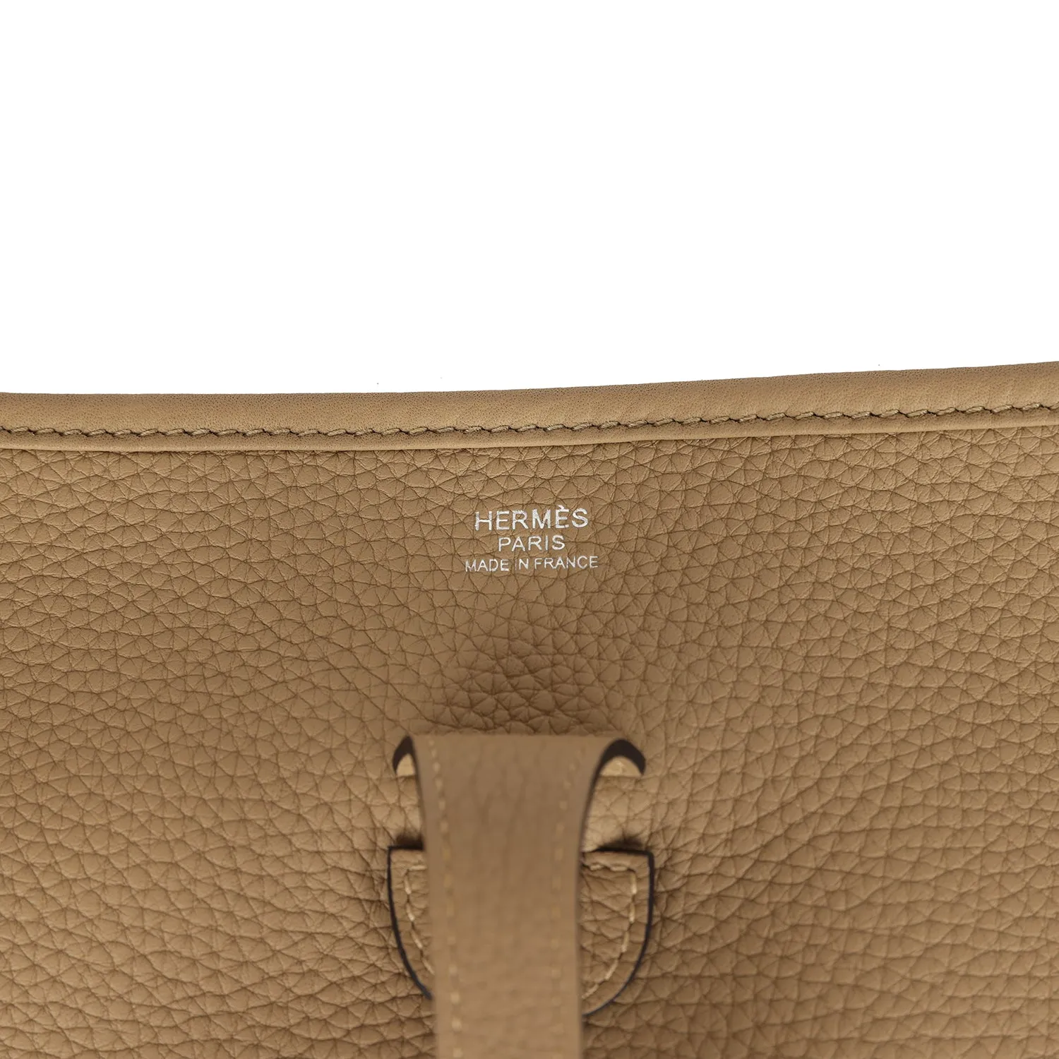 Hermes Evelyne III PM Poussiere Clemence Palladium Hardware