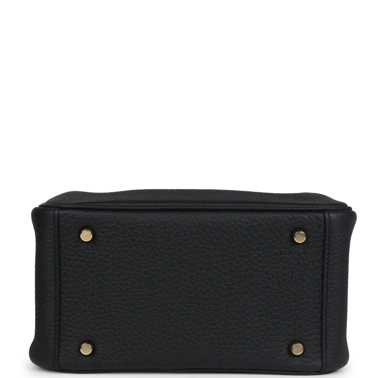 Hermes Mini Lindy Black Clemence Gold Hardware