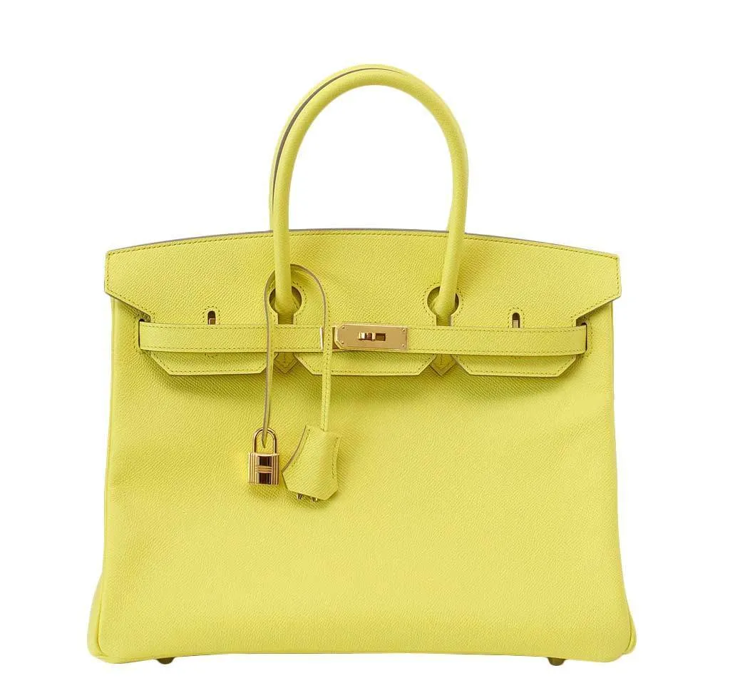 Hermès Birkin 35 Souffre Yellow Bag