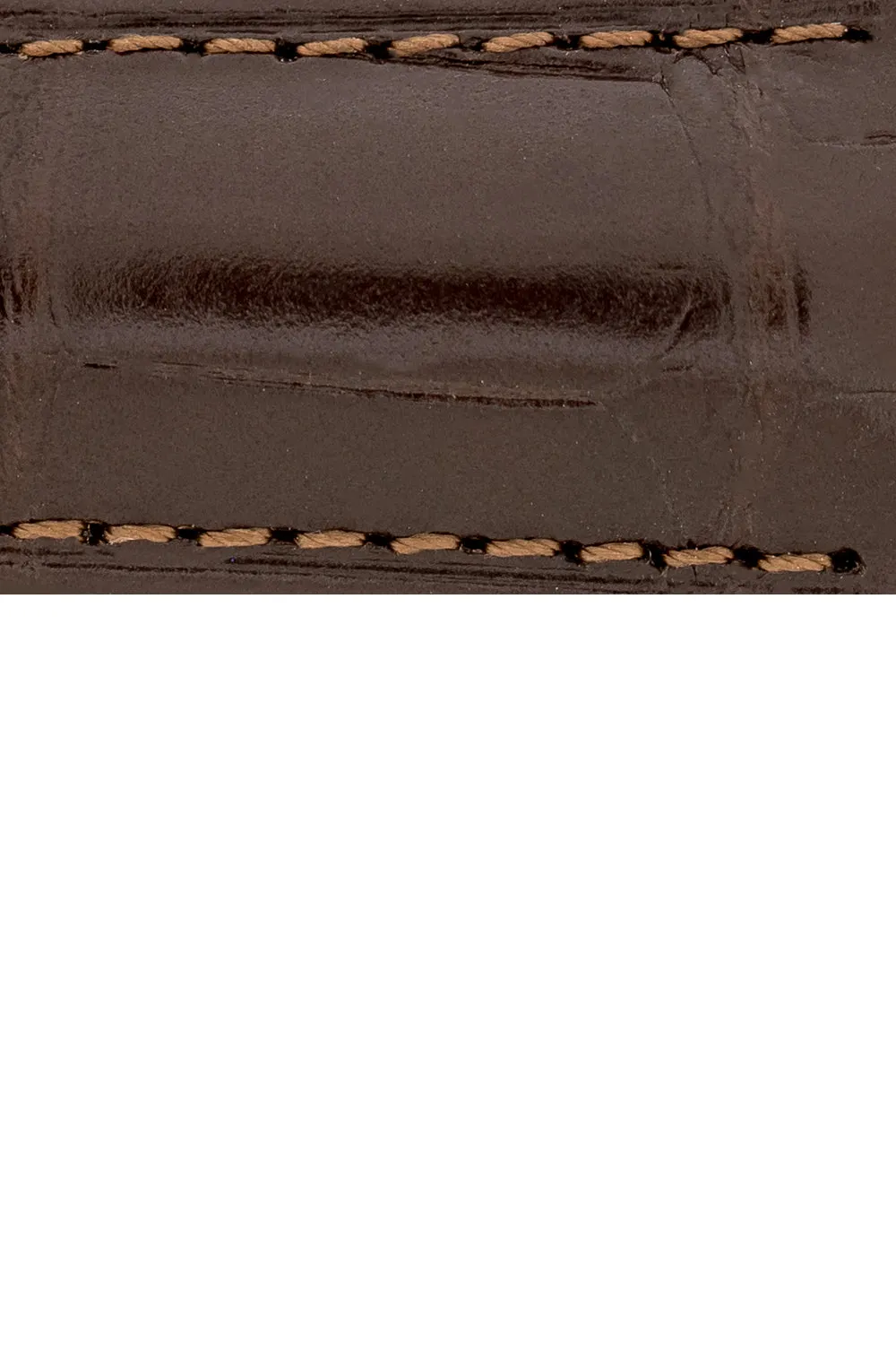 Hirsch EARL Genuine Alligator Watch Strap in DARK BROWN