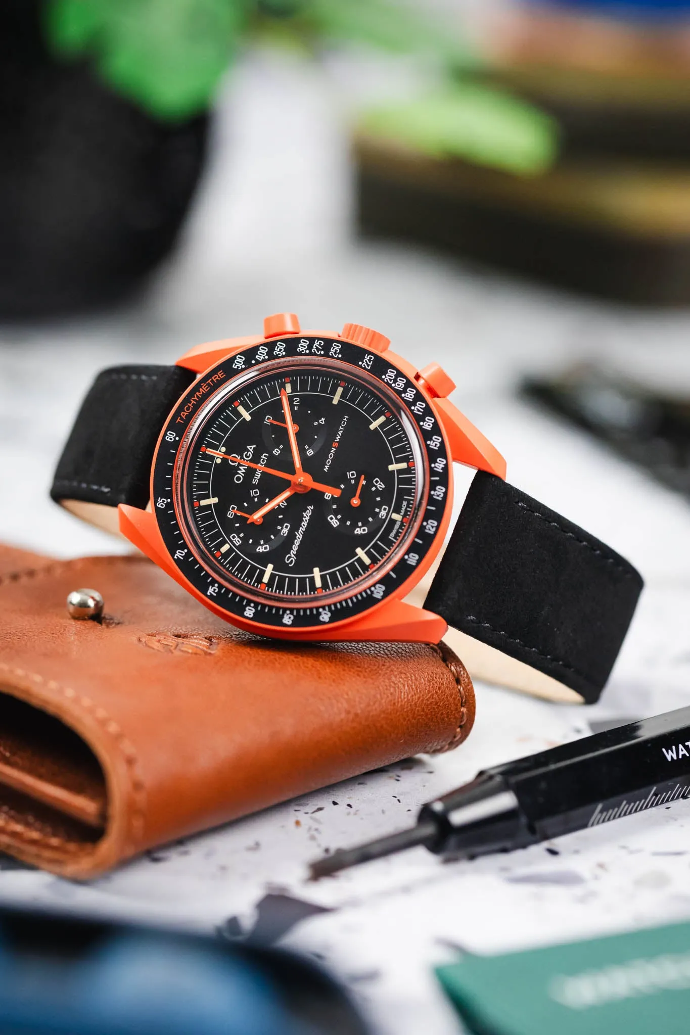 Hirsch OSIRIS Black Calf Leather With Nubuck Effect Watch Strap