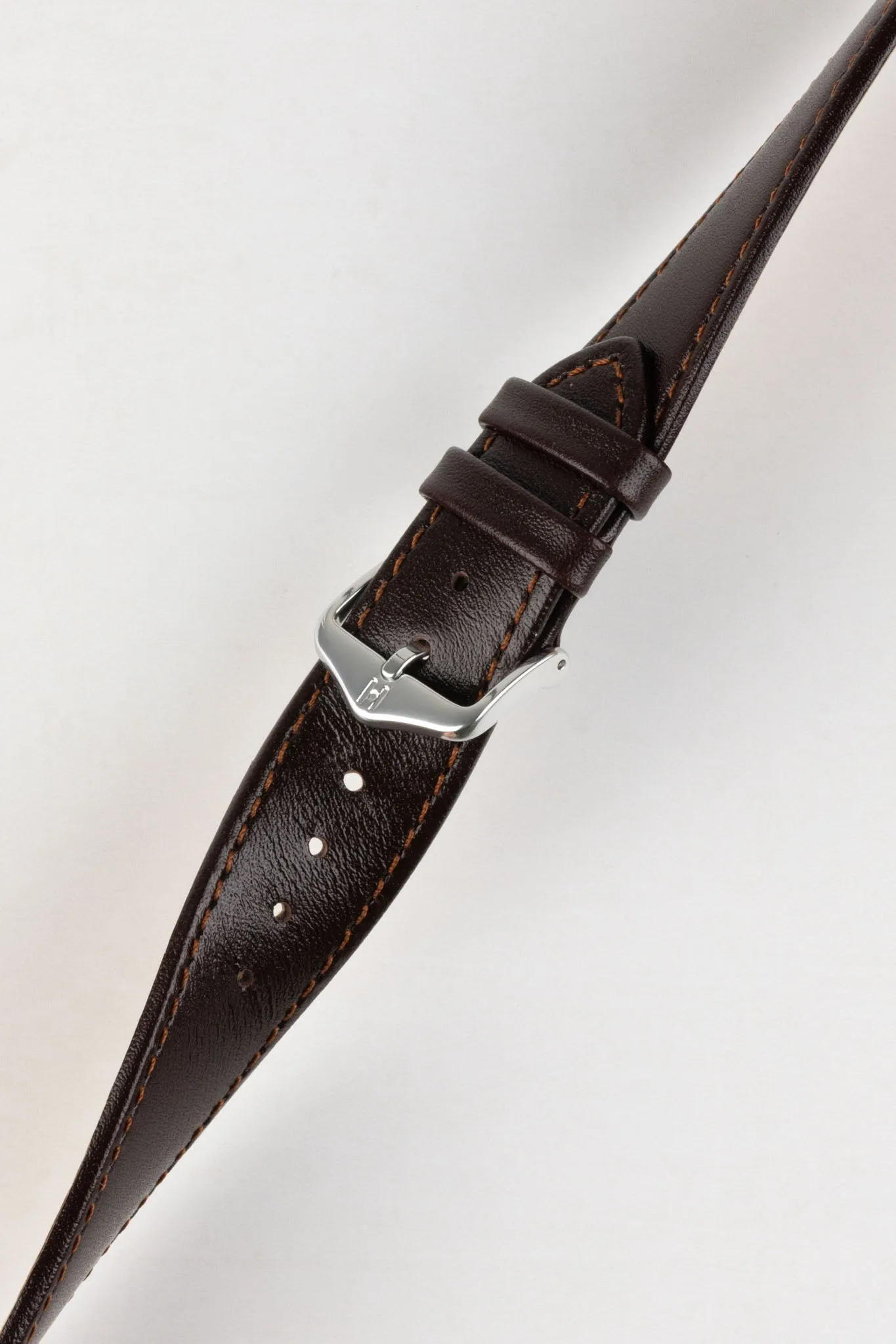 Hirsch OSIRIS Calf Leather Watch Strap in BROWN