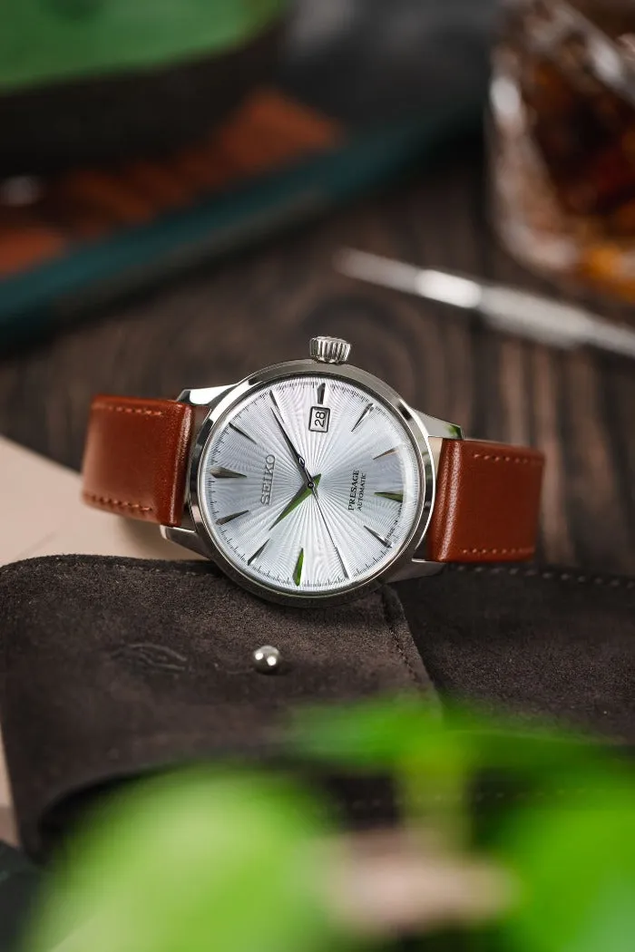 Hirsch OSIRIS Calf Leather Watch Strap in MID BROWN