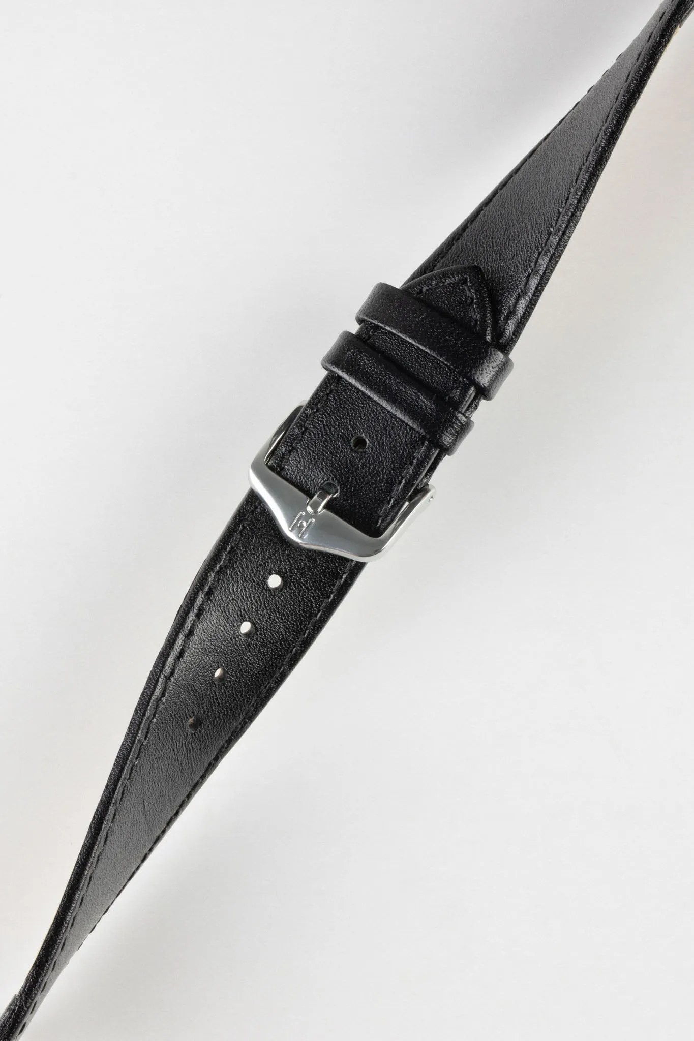 Hirsch OSIRIS NQR Calf Leather Watch Strap in BLACK