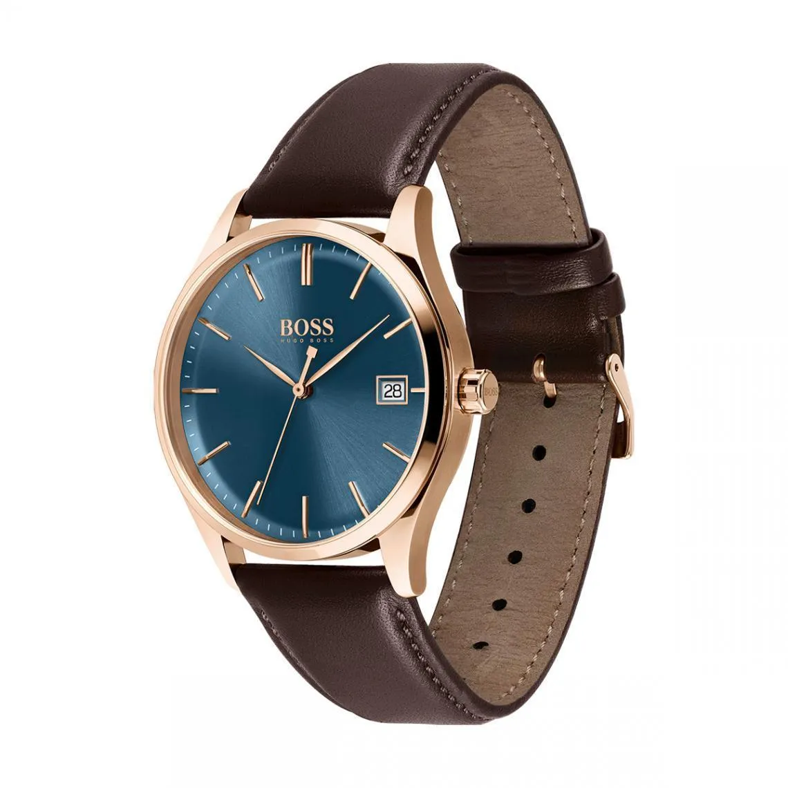 Hugo Boss 1513832 Commissioner Brown Leather Quartz Men's Watch