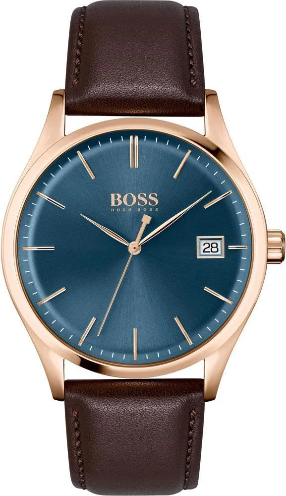 Hugo Boss 1513832 Commissioner Brown Leather Quartz Men's Watch