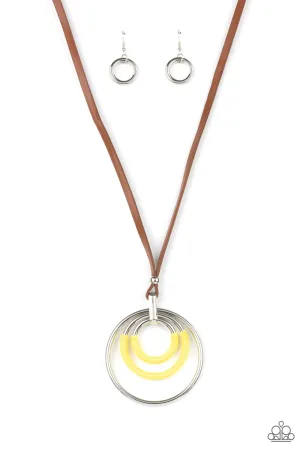 Hypnotic Happenings - Yellow Necklace