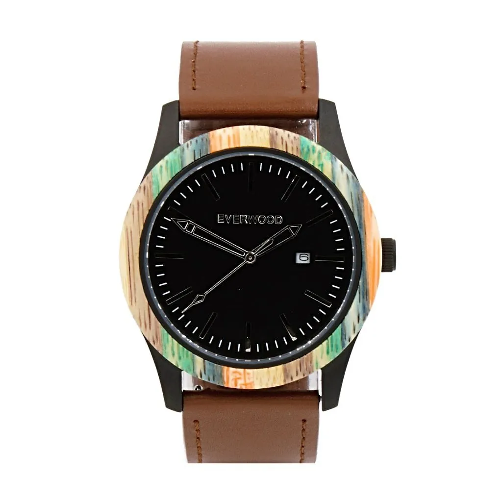 Inverness - Multi-Colored Bamboo Wood Watch