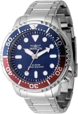 Invicta Pro Diver Men Watch 48mm Stainless Steel Blue dial PC21J Quartz