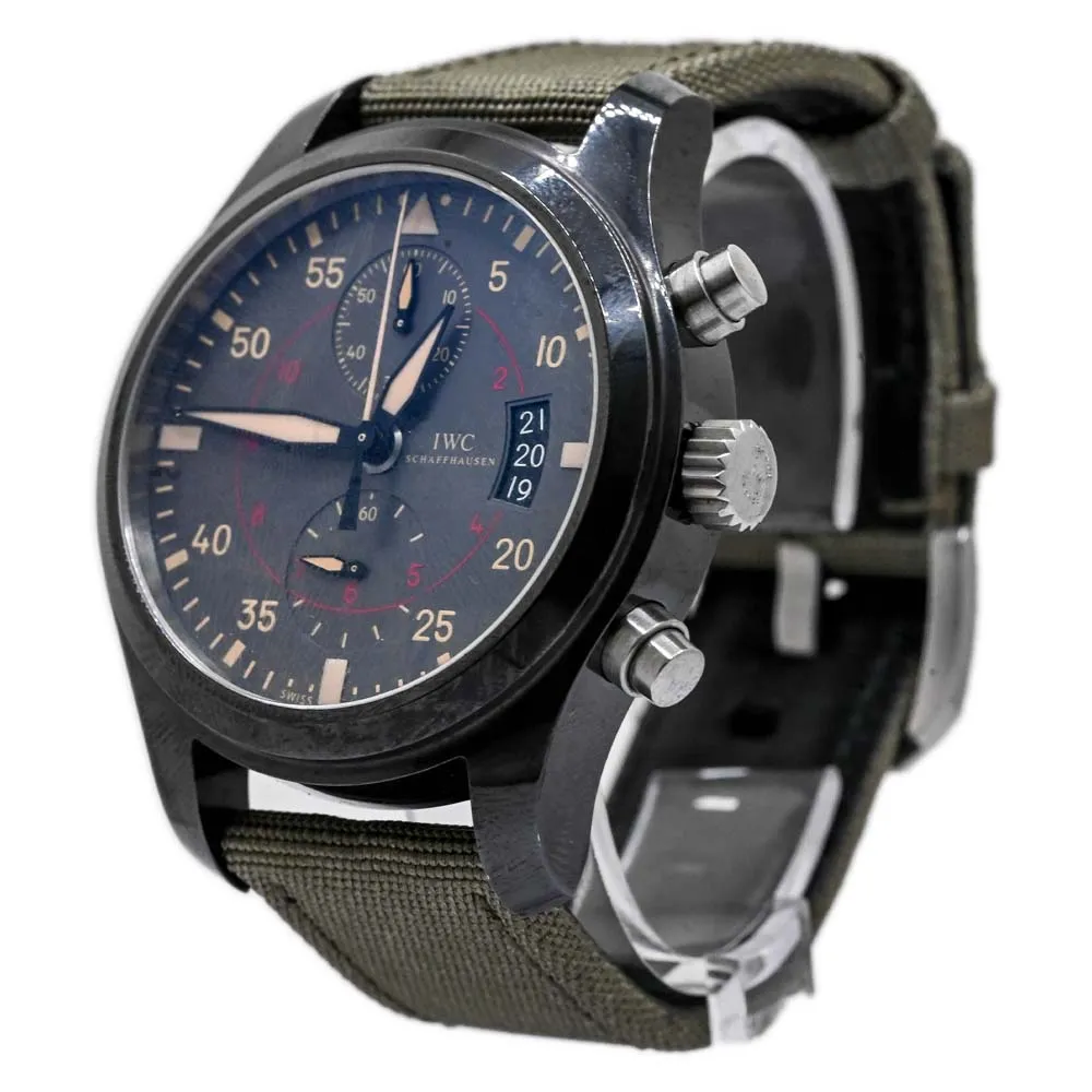 IWC Men's Pilot Chrono Chronograph Ceramic and Titanium 46mm Anthracite Chronograph Dial Watch Reference #: IW388002