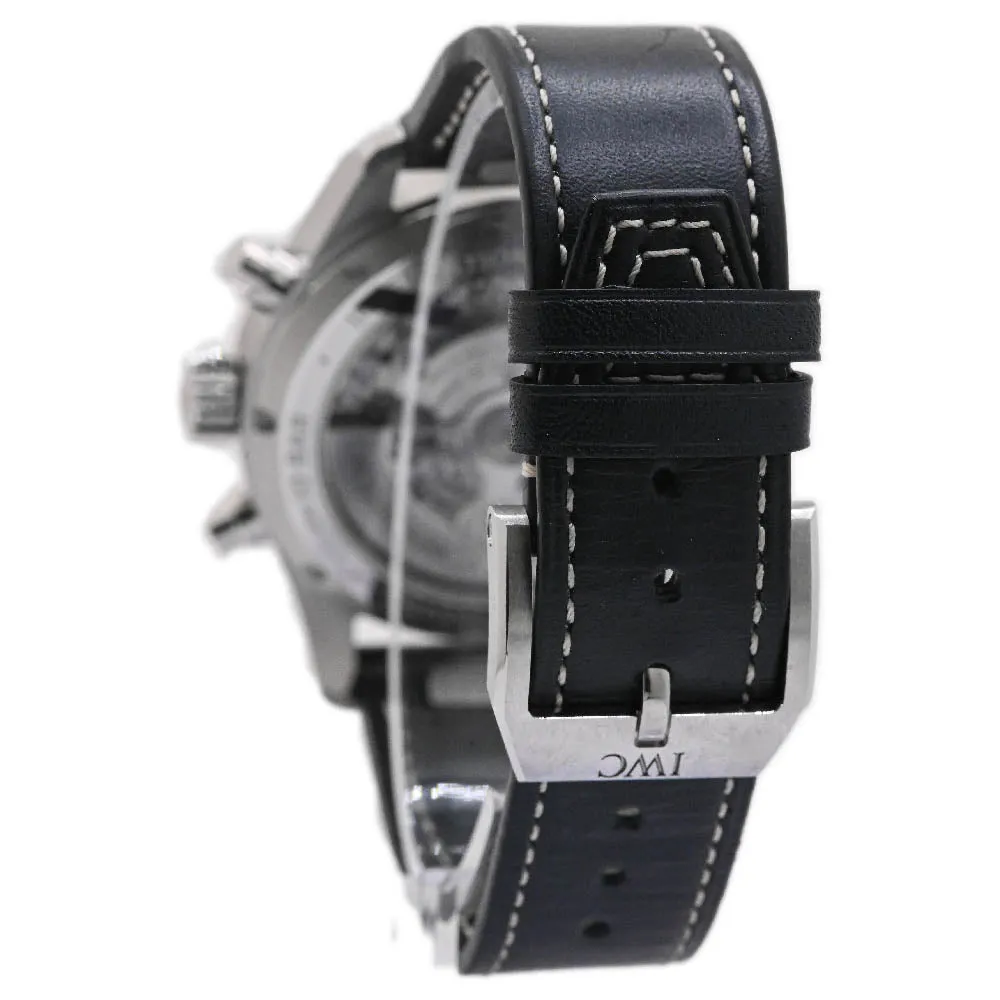IWC Mens Pilot Chronograph Stainless Steel 41mm Blue Dial Watch Reference #: IW388101