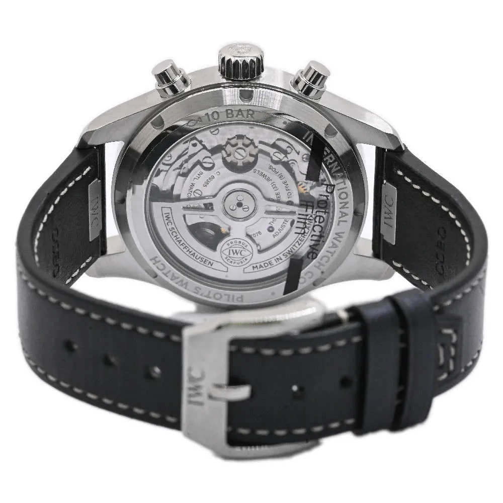 IWC Mens Pilot Chronograph Stainless Steel 41mm Blue Dial Watch Reference #: IW388101