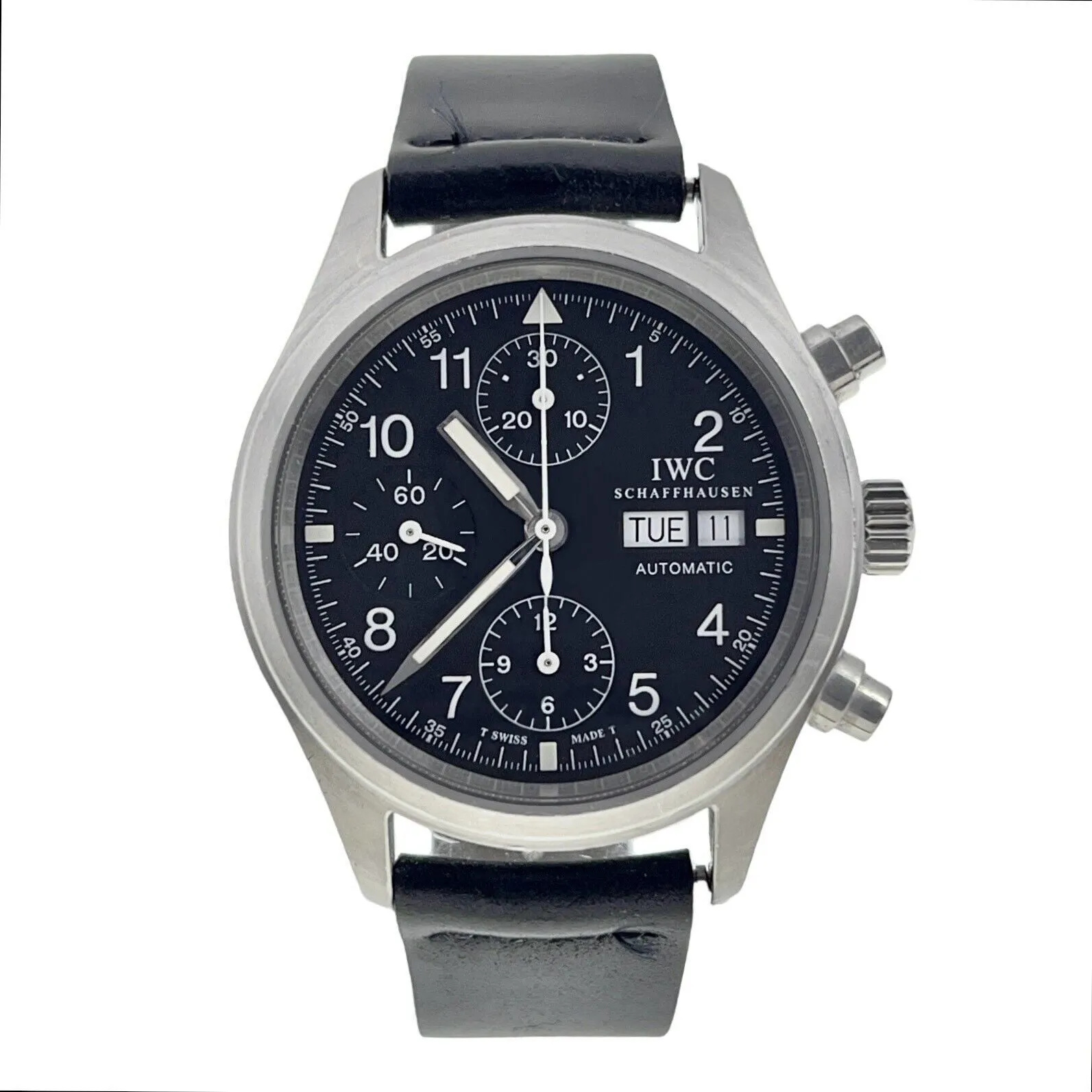 IWC Pilot Chronograph Day Date Steel 39mm Automatic Men’s Watch IW370603