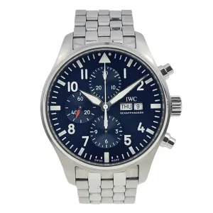 IWC Pilot Chronograph Le Petit Prince Stainless Steel Blue 43mm Automatic IW3777
