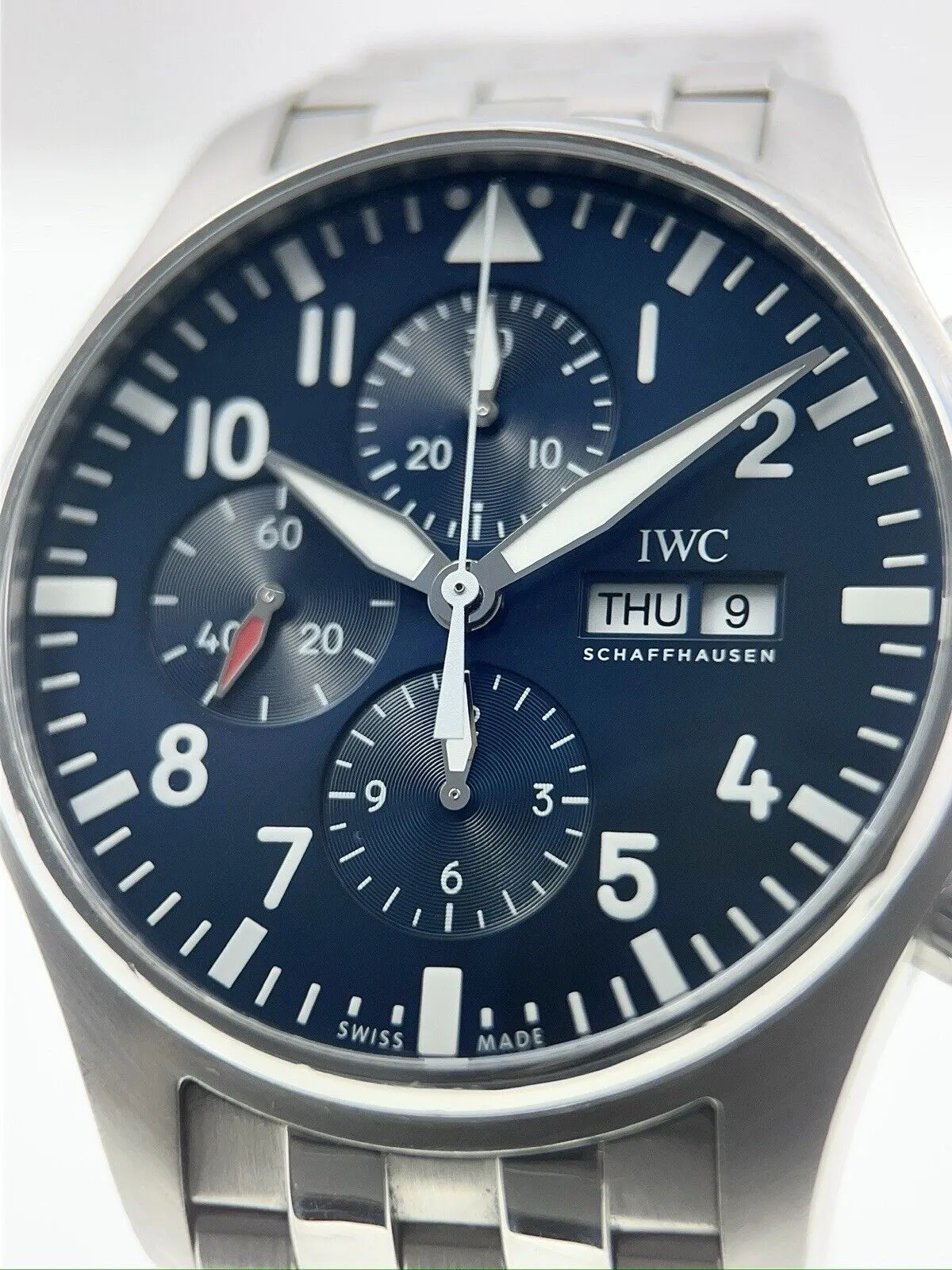 IWC Pilot Chronograph Le Petit Prince Stainless Steel Blue 43mm Automatic IW3777