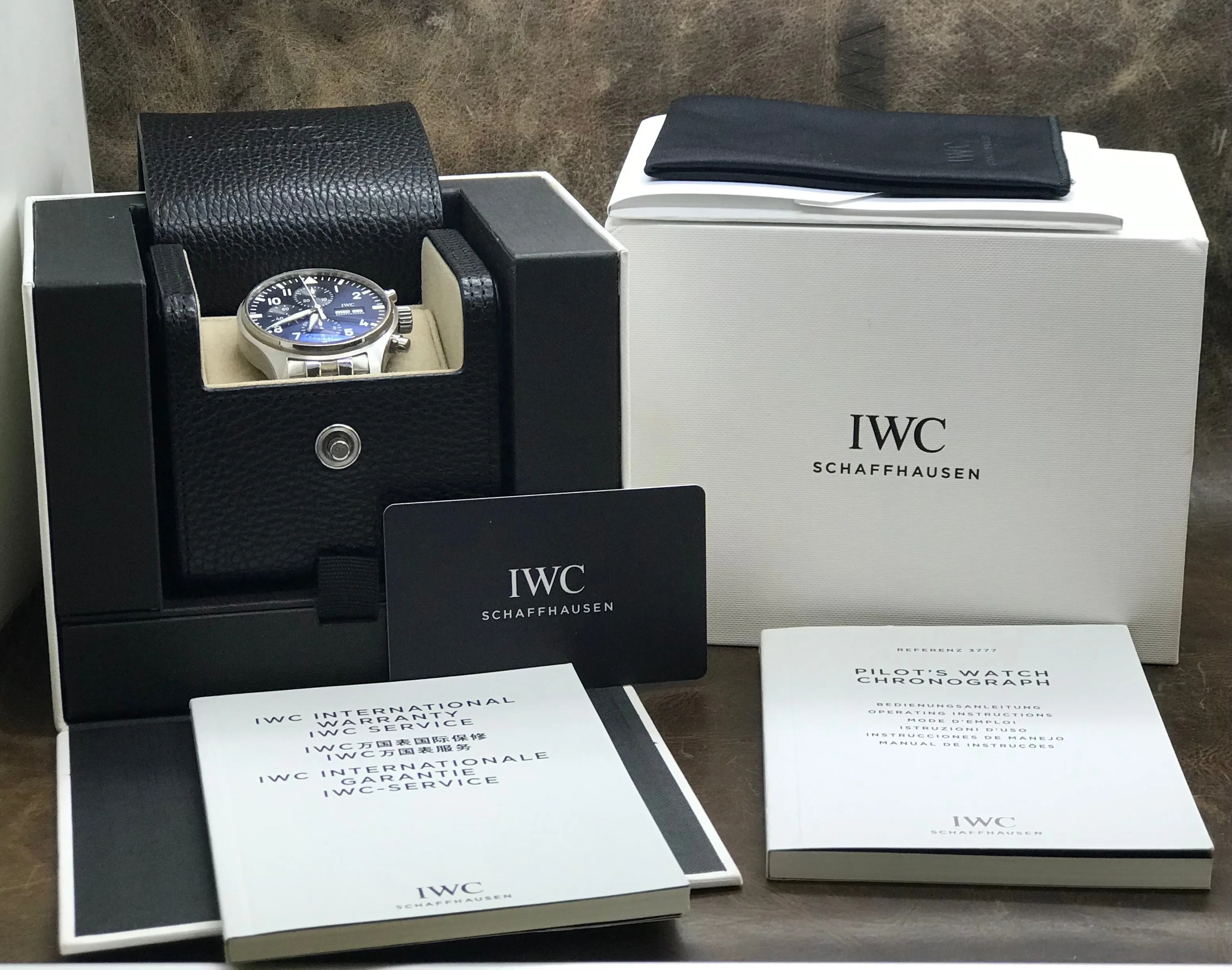 IWC Pilot Chronograph Petite Prince IW377717 Blue Dial Automatic Men's Watch