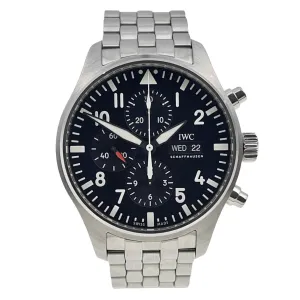 IWC Pilot Chronograph Stainless Steel 43mm Automatic Men’s Watch IW377710